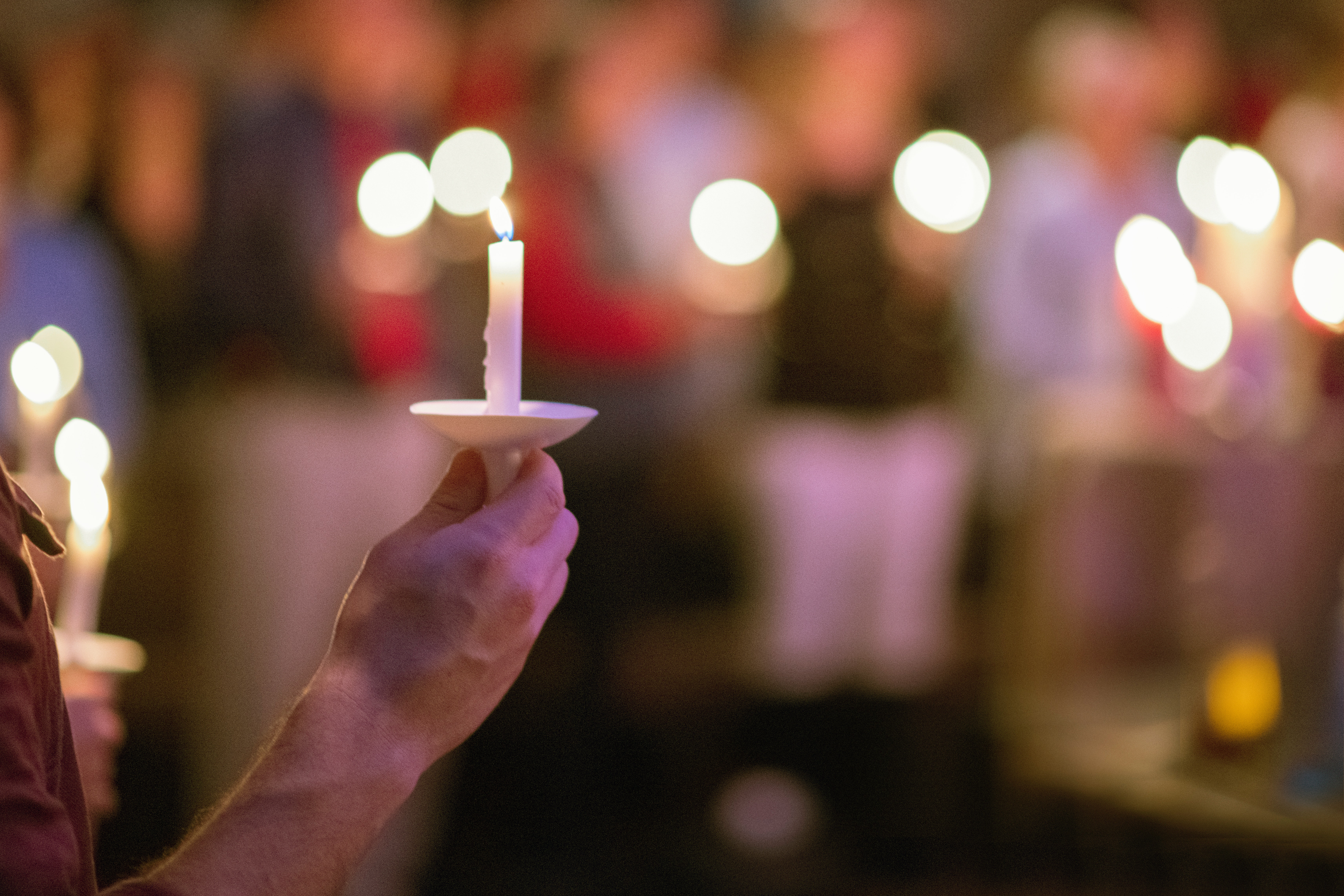 candle lit to remember a tragedy