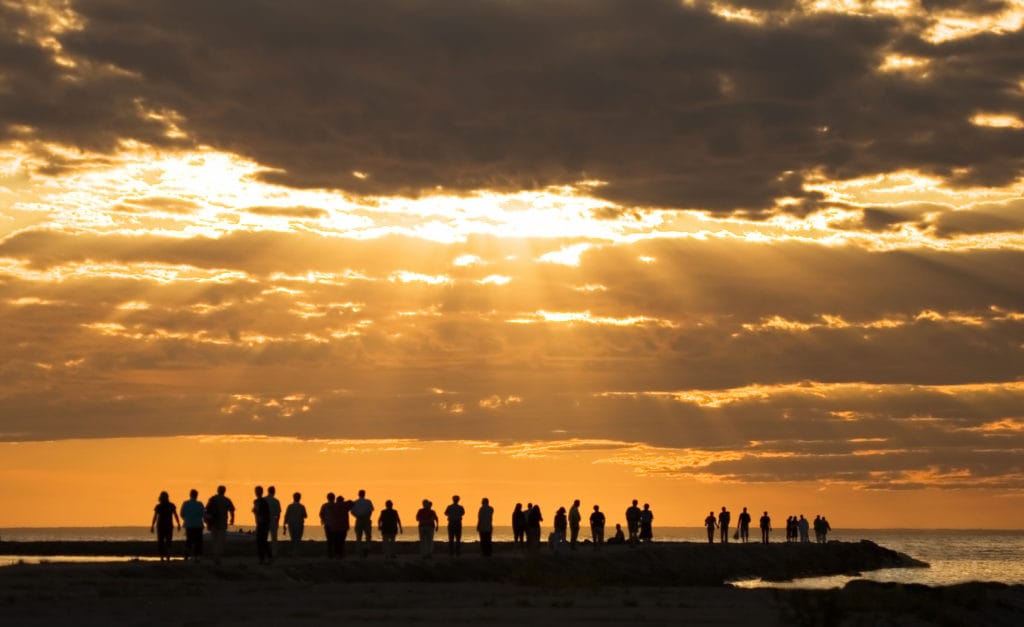people watching sunset - inspire