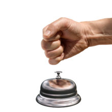 complaining by ringing bell to get attention