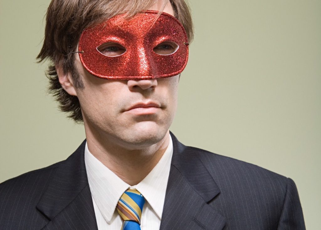 Christianity at work - man wearing mask